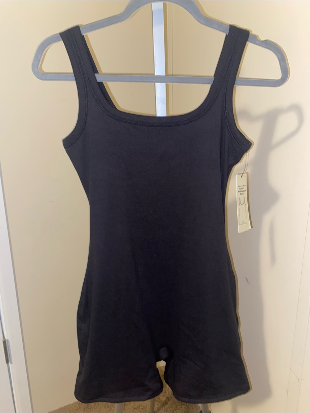 No Boundaries Black Stretch Cotton Bodysuit